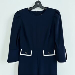 NWT DKNY Navy Jumpsuit with White Trim